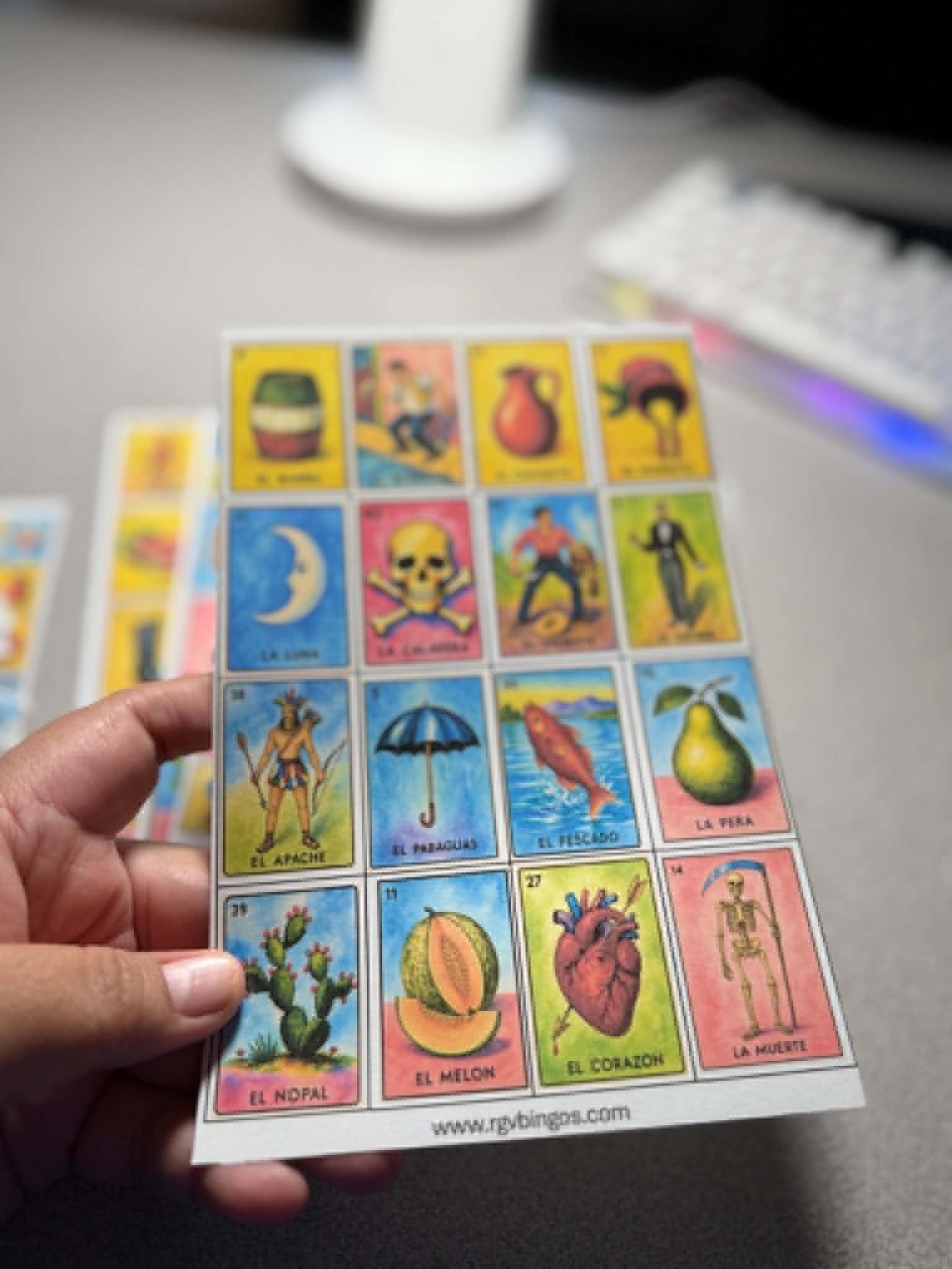Printed & Laminated Loteria Cards Approximate size 5x7 Inches NO Repeats