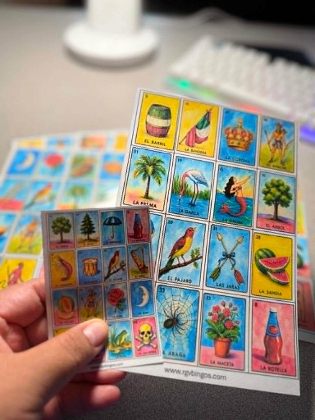 MINI 2.5X4 Inches Printed Loteria Cards, No Repeats (Loteria Impresa)