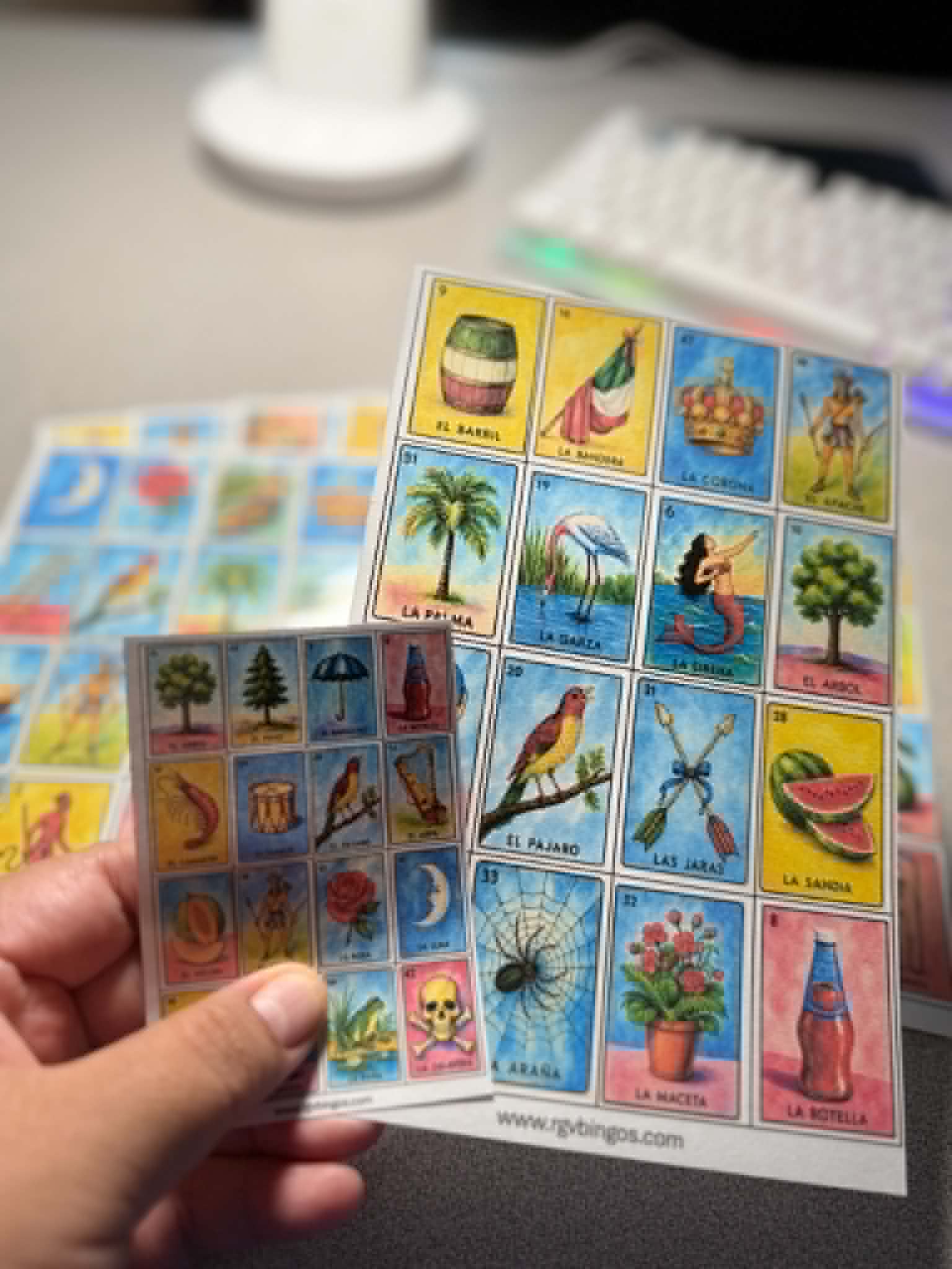 MINI 2.5X4 Inches Printed Loteria Cards, No Repeats (Loteria Impresa)