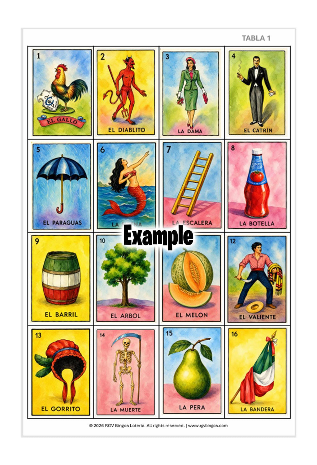 700 Modern  Lotería Cards – Digital Download - NO Repeats!