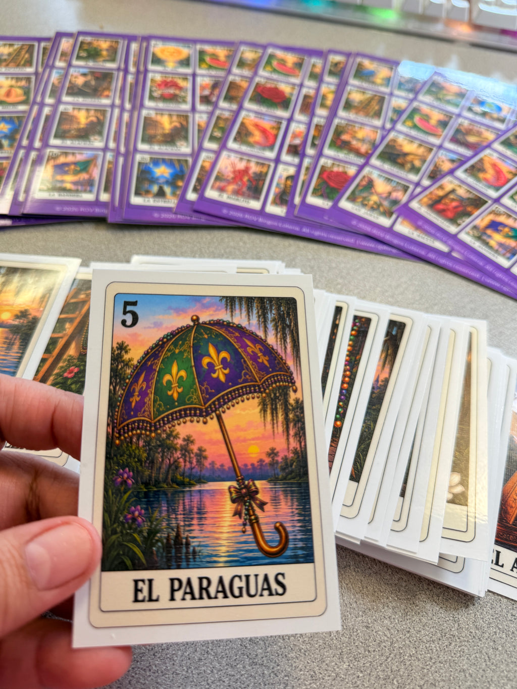 Custom Loteria Game-Printed, Laminated, cut and ready to play! Approximate size 5x7