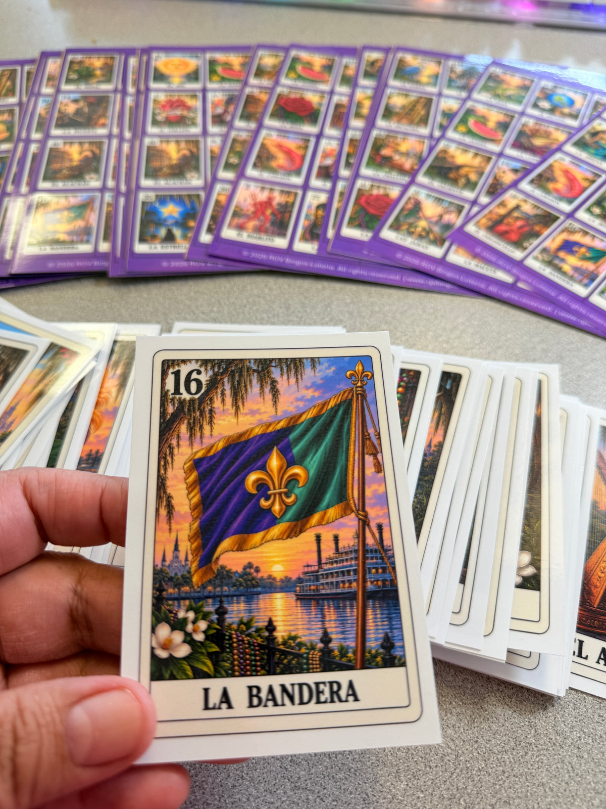 Custom Loteria Game-Printed, Laminated, cut and ready to play! Approximate size 5x7