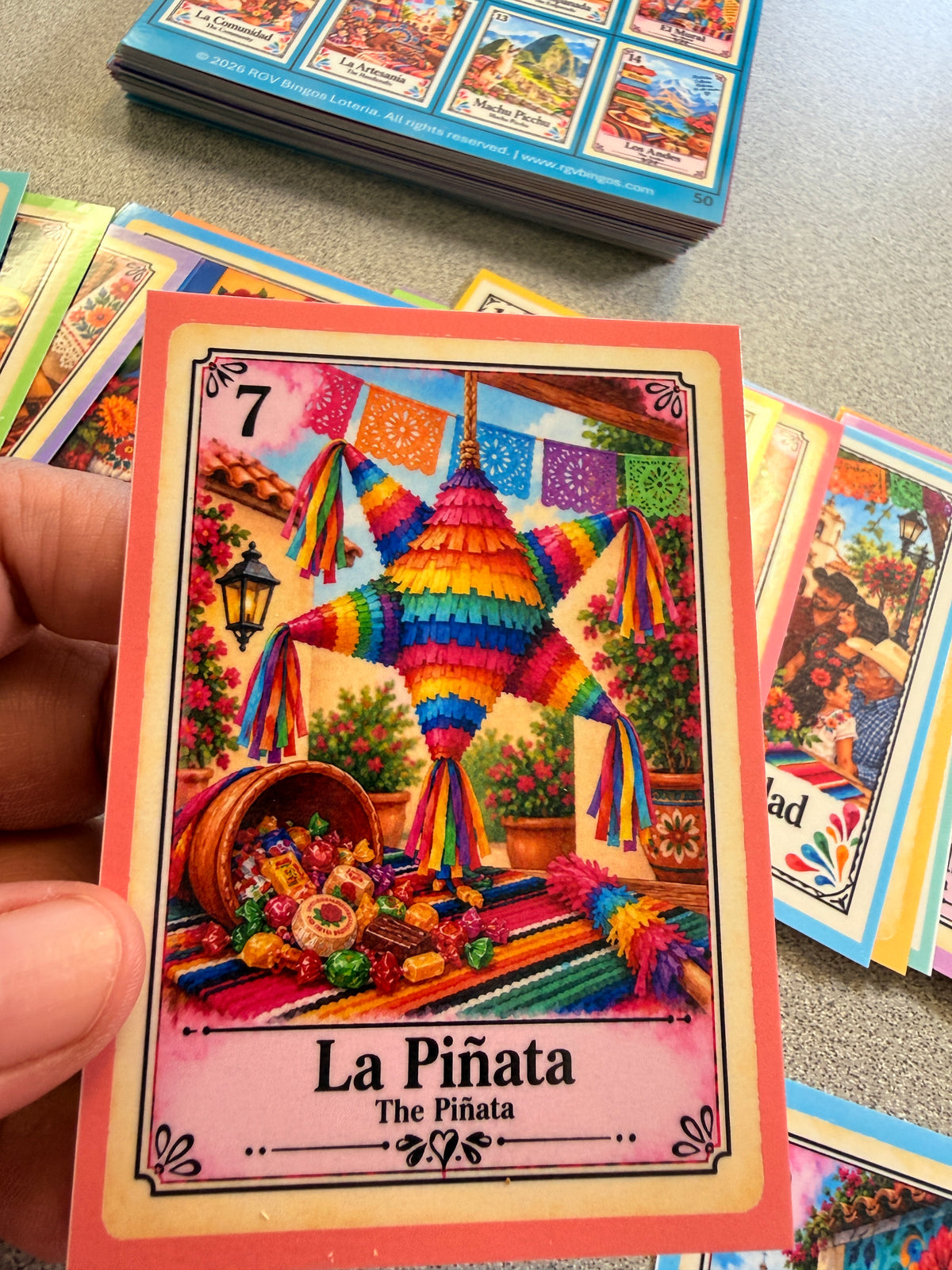 Custom Loteria Game-Printed, Laminated, cut and ready to play! Approximate size 5x7