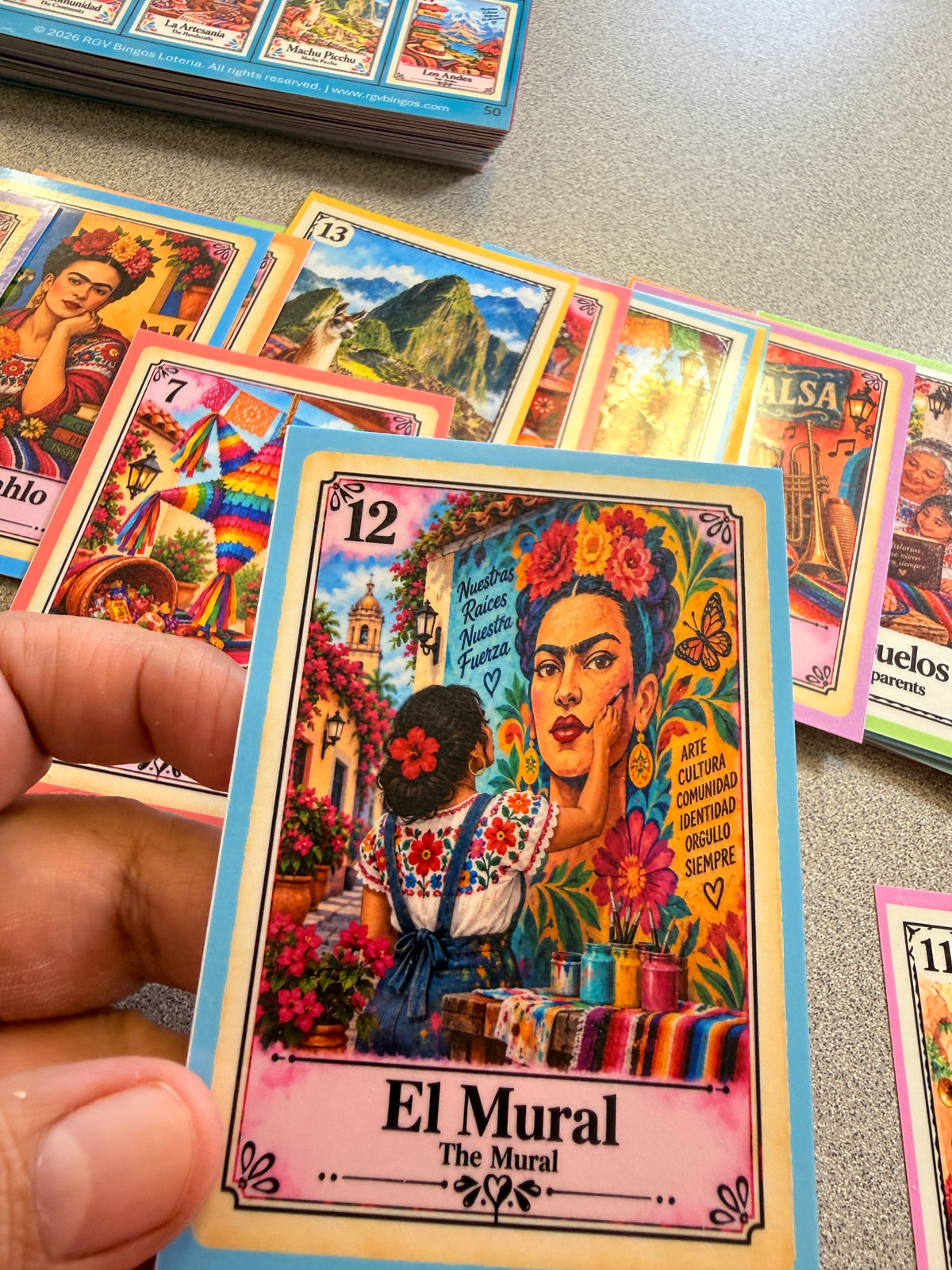 Custom Loteria Game-Printed, Laminated, cut and ready to play! Approximate size 5x7