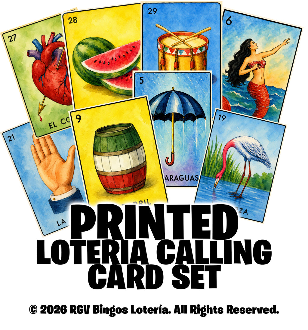 PRINTED Calling Card Deck coordinates perfectly with our modern Lotería playing cards.