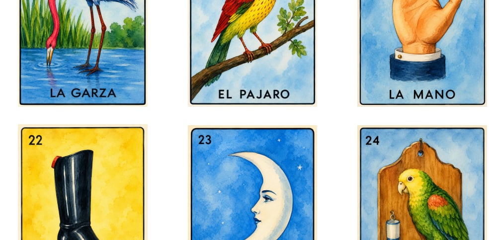 DIGITAL Calling Card Deck coordinates perfectly with our modern Lotería playing cards. (2 file sizes)