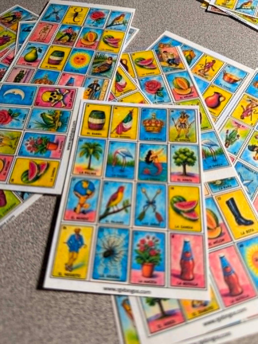 MINI 2.5X4 Inches Printed Loteria Cards, No Repeats (Loteria Impresa)