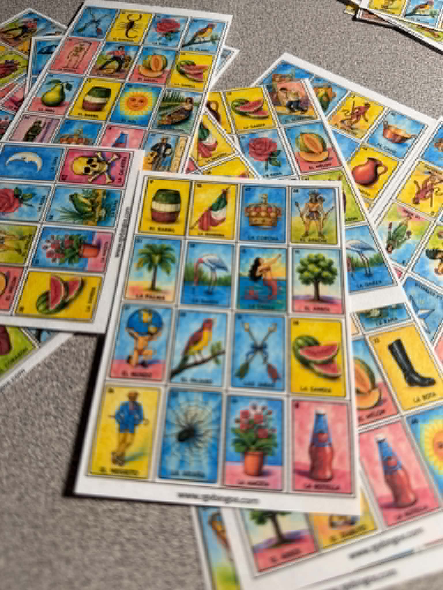 MINI 2.5X4 Inches Printed Loteria Cards, No Repeats (Loteria Impresa)