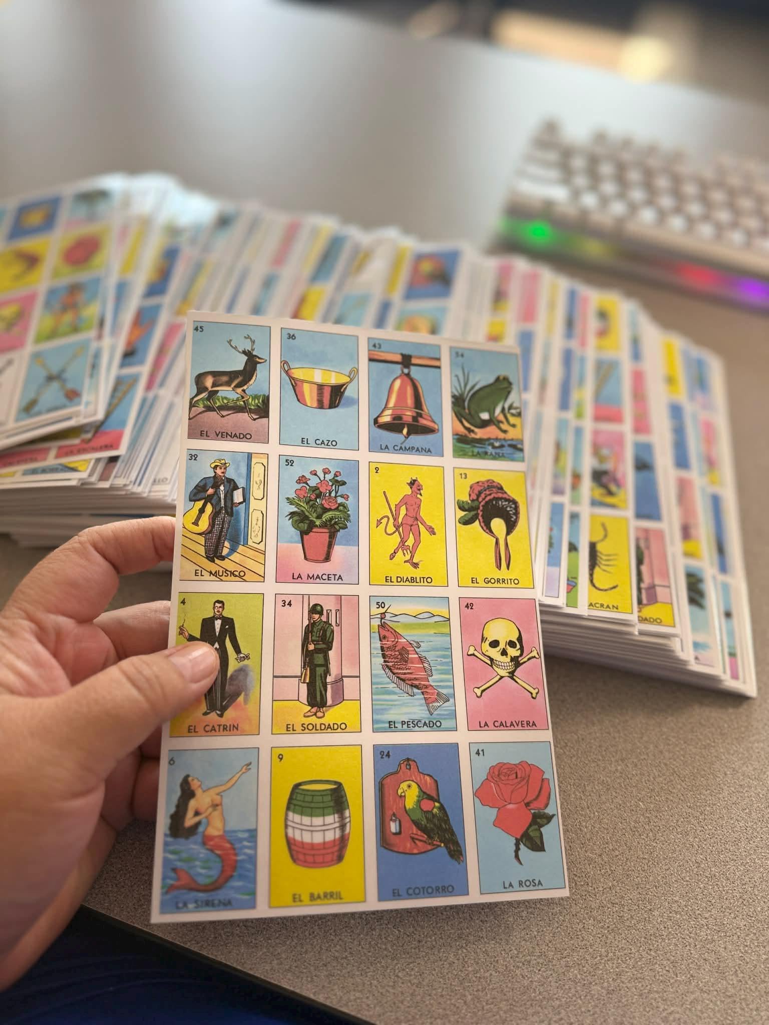 200 Printable Mexican Loteria Cards 4linesX4lines All Different Cards, No Repeats! Todas Diferentes! DIGITAL FILE