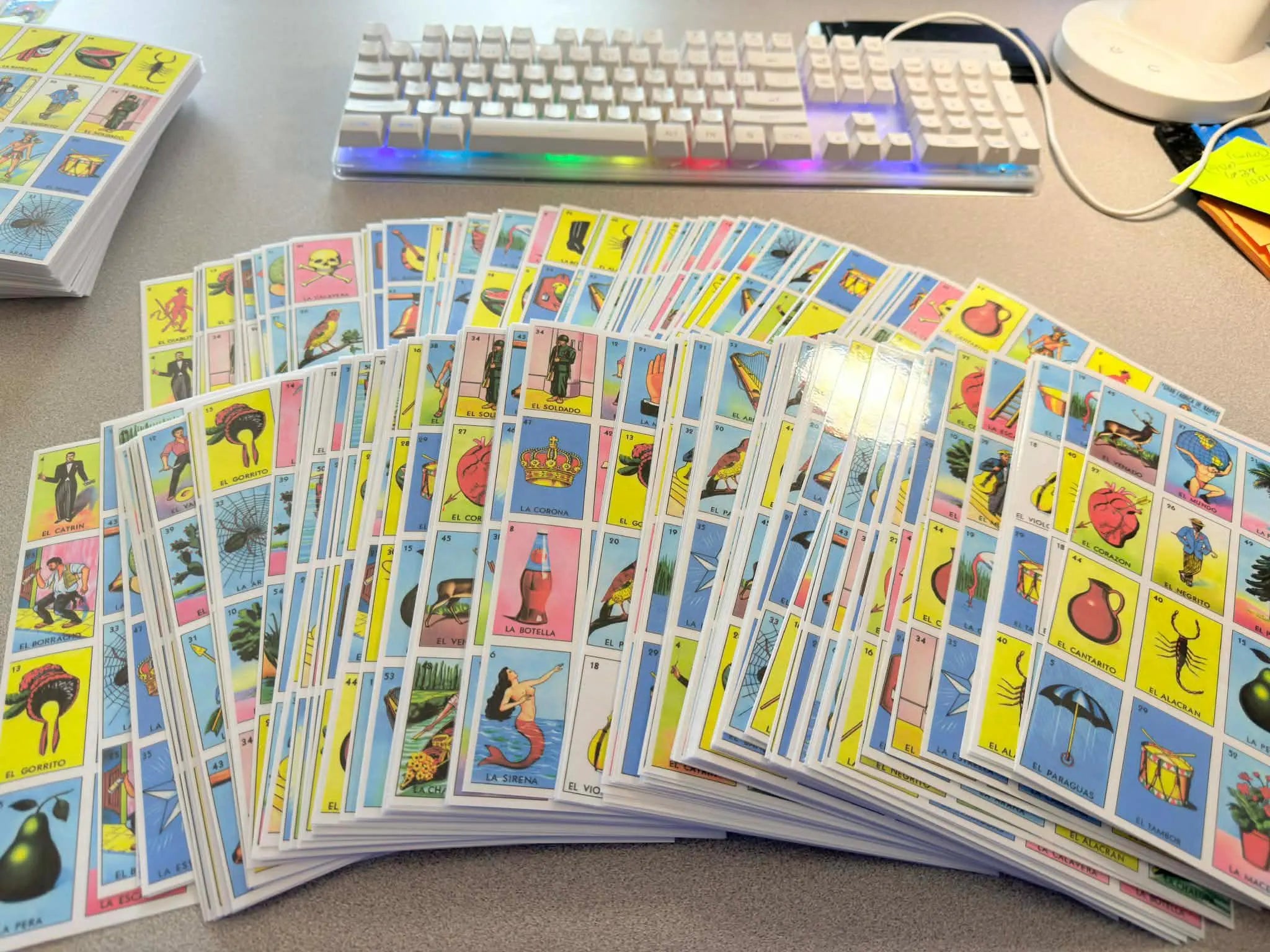 500 Printable Loteria Cards 4x4 All Different Cards, No Repeats! Todas Diferentes! DIGITAL FILE