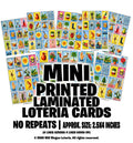 MINI 2.5X4 Inches Printed Loteria Cards, No Repeats (Loteria Impresa)